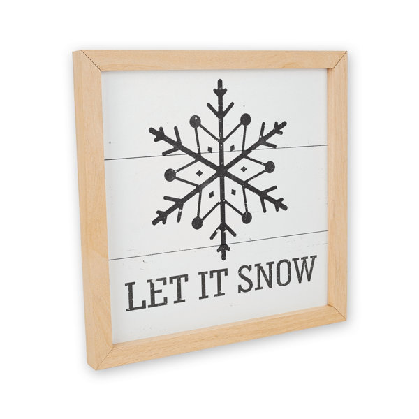 Let It Snow Wallhanging, Snowflake Decor, Winter Wall Decor, Winter  Wallhanging, Winter Plaque, Winter Mantle Decor, Farmhouse Decor 