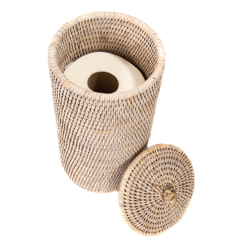 Porte-papier hygiénique sur pied Rael, Blanc délavé