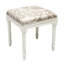 Tabouret de coiffeuse en lin gris avec pivoine grise-502684178-502684175