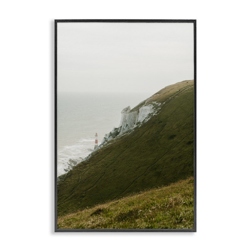 «Hillside Beachy Head Layer», estampe numérique, conception de Jade Sharp Photo, Giclée encadrée noir minuit