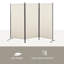 Paravent 3 panneaux HOMcom, écran d'intimité pour la maison, beige