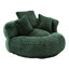 Pouf en velours côtelé, 3 coussins, dossier haut, ergonomique, mousse haute densité, idéal pour la sieste dans la chambre, grande taille, convient aux adultes et au revêtement de sol, parfait pour se détendre dans le salon