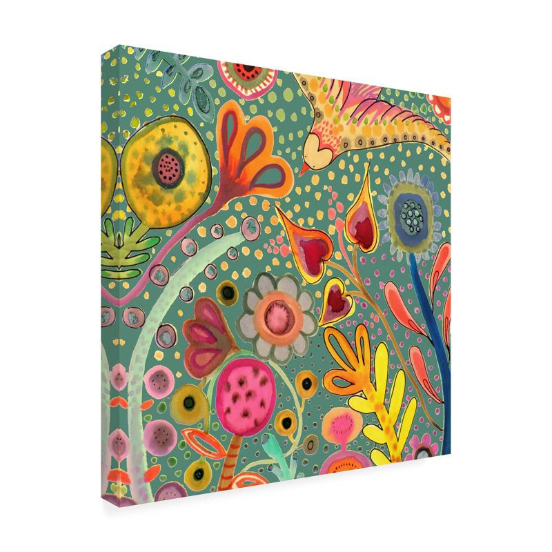 Art sur toile "Vivifiant" par Sylvie Demers, H 35 po x l 35 po x P 2 po