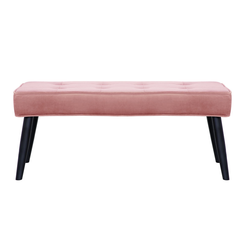Banc rembourré Kirsten, Mélange de polyester rose