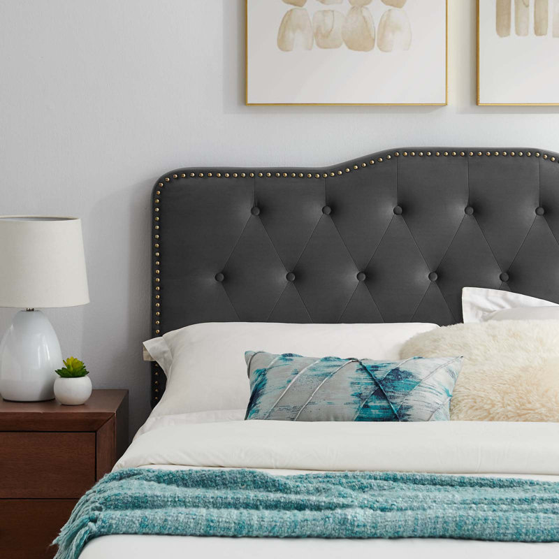 Modway Amber Platform Bed, Charcoal, King
