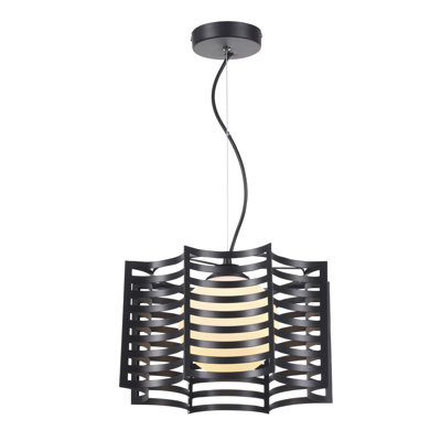 Mirella 1 - Light Black Geometric Pendant
