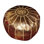 Pouf rond fait main en cuir marocain Aviles