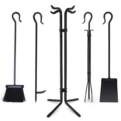 Eastport Piece Wood Fireplace Tool Set