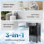 Refroidisseur d'air par évaporation 1800 CFM avec réservoir d'eau 4 gallons 2 modes 3 vitesses 4 sacs de glace noir-131528297