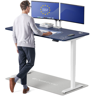 HomePro Electric Standing Desk – Dual-Motor Height Adjustable Sit-Stand Desk with 3 Memory Presets, USB & USB-C Charging, Anti-Collision