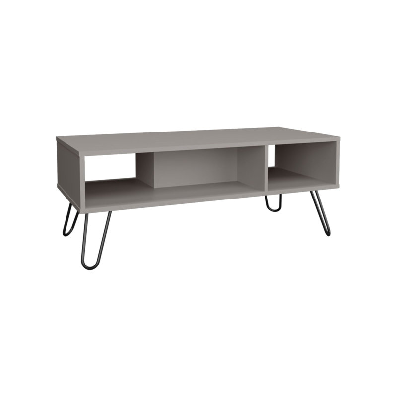30" Gray Wood Solid Coffee Table