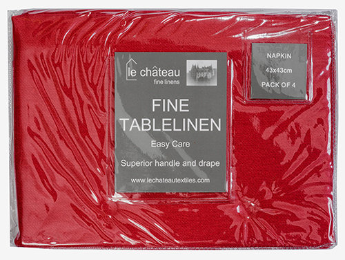 Tablecloth, Red, 178cm W x 274cm L