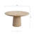 Maddox Dining Table Warm Travertine Concrete Roman Column Design Indoor Outdoor Modern Luxury Table