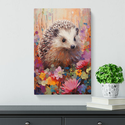 Hedgehog Impressionism - Wrapped Canvas