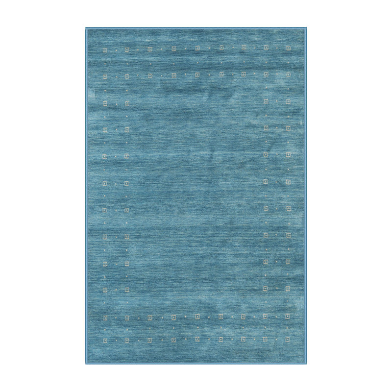 Tapis abstrait bleu, Rectangle 5 pi x 7 pi