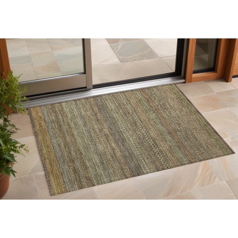 Tapis extérieur lavable antidérapant 2 pi x 3 pi kaki