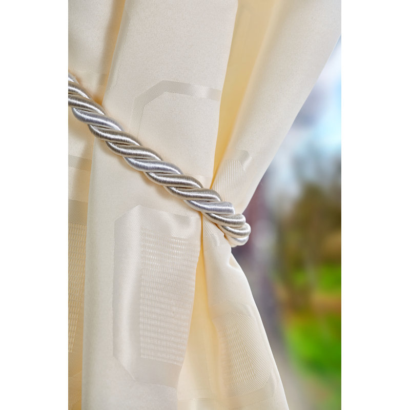 Triggs Aubergine Fabric 36cm Curtain Holdback/Tieback, Natural