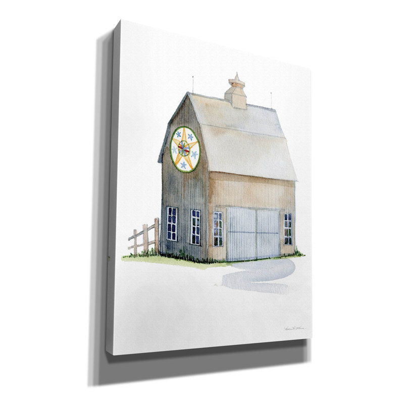"Grange", "Life On The Farm Barn Element 4" par Kathleen Parr, art mural sur toile, 40 po x 54 po