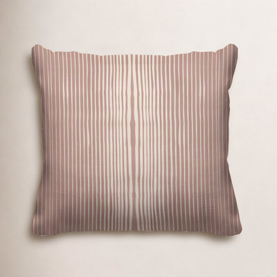 Ash Striped Indoor/Outdoor Throw Pillow