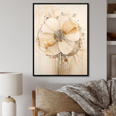 " Luxurious Beige Morning Glory Flower I "