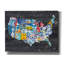 «USA Licence Plate Map» par Britt Hallowell, art mural sur toile-1602016042