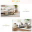 White Coffee Table , Faux Marble & Steel Construction, Living Area Room , Steel, Storage Included,