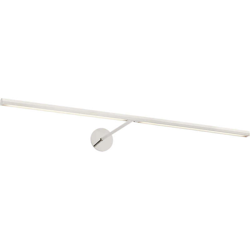 Plural Faceted Picture Light, Polished Nickel, 0.7" H x 30" W x 8.9" D, 20.8