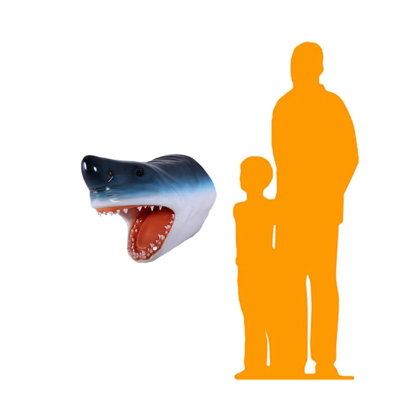 Great White Shark Head Statue