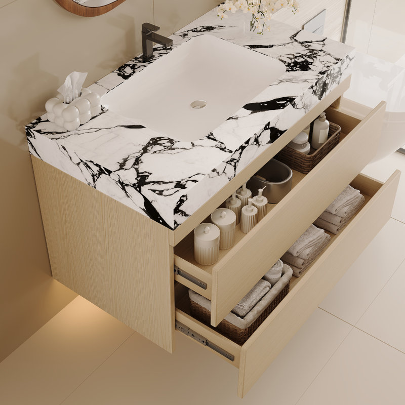 Meuble-lavabo encastré (doit inclure à la fois meuble-lavabo et lavabo)