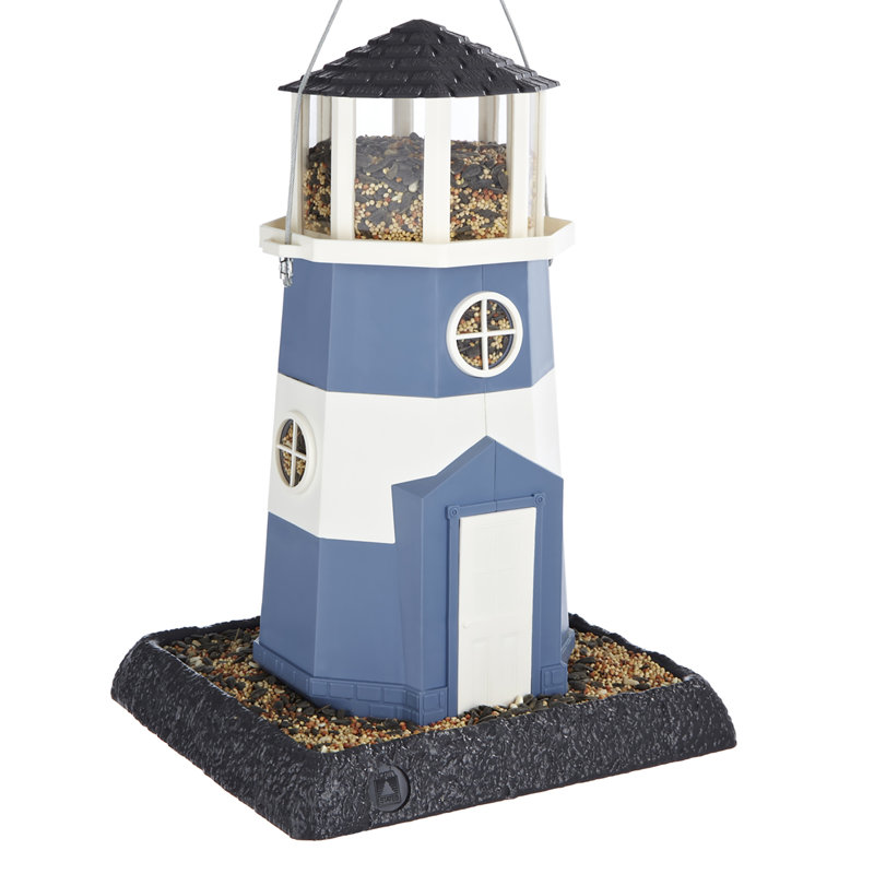 Mangeoire d’oiseaux shoreline lighthouse tube, Bleu