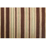 Camborne Cottage Wool Striped Area Rug in Brown