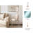 Decorative Teardrop Glass Flower Vase with Leaf Topper Lid for Home Decor - Elegant Tall Table Vase for Living Room and Office Display - Ivory & Tan-45710067