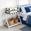 Folding Bamboo Luggage Rack, Thickened Bamboo Suitcase Stand With Storage Shelf For Hotel Bedroom Guest Room-123147643