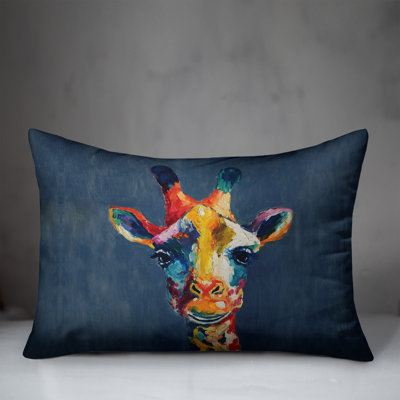 Giraffe Outdoor Rectangular Pillow Cover & Insert