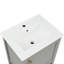 Meuble-lavabo de 20 po avec lavabo, armoire de salle de bain avec porte à fermeture douce, support de rangement et tablette ouverte, gris