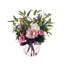 Peonies, Magnolias, and Eucalyptus in Glass Bowl