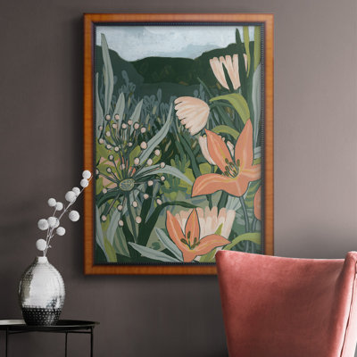 Toile encadrée de qualité supérieure Spring Valley Blooms II - prête à être accrochée