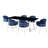 Amadeu Glass Top Four Leg Dining Set-451782456-451782457