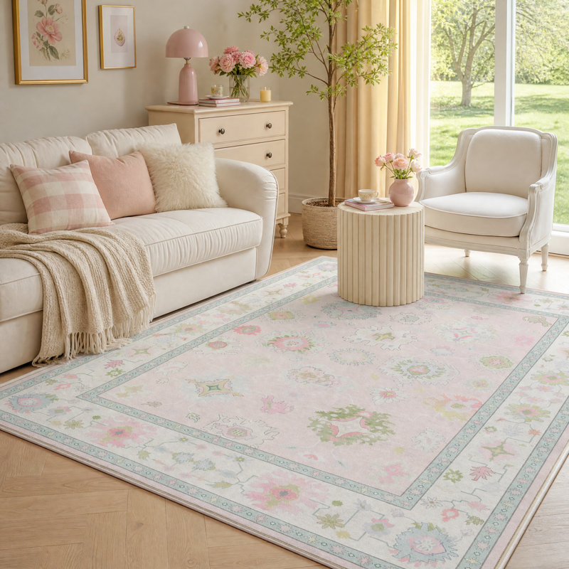 Tapis, Pink, Rectangle 8' x 10'