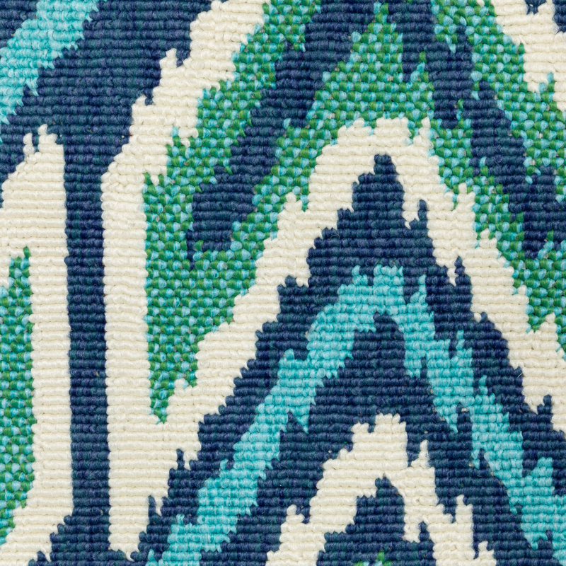Tapis bleu marine intérieur / extérieur Jacobo Southwestern, Rectangle 8 pi 6 po x 13 pi