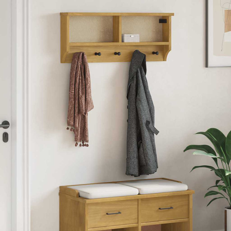 Solid Wood Coat Rack, Natural