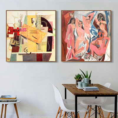 " Combo Painting 2 Pieces by Pablo Picasso Wall Art Series#12 " by Pablo Picasso 2 Piece Art Print