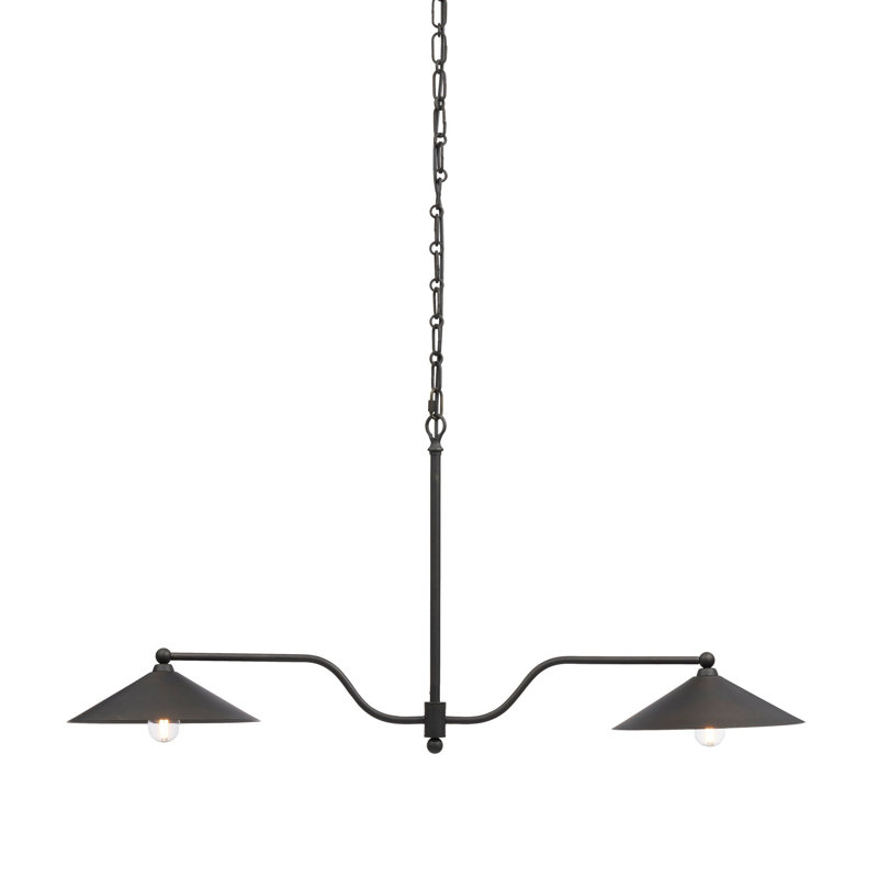 Brecken Linear Chandelier, Dark Bronze Iron