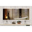 Miroir de salle de bain surdimensionné de 72 po x 32 po à DEL avec 3 modes de couleur, cadre en aluminium et éclairage pleine longueur pour les espaces modernes-895391690