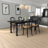 Black Rectangular Solid Wood Dining Table-1271665128