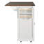 Kitchen Island With Sliding Doors And 3 Drawers White-2063269003