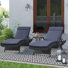 Ensemble de chaises longues inclinables 79,25 po Blaise