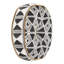 Nubia Rustic Geometric Cotton Round Throw Pillow