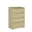 Commode 4 tiroirs, commode sans poignée, commode pour chambre à coucher 100% imperméable, armoire en bois moderne avec cadre robuste pour le salon, l'entrée, la chambre à coucher, le couloir, le bureau