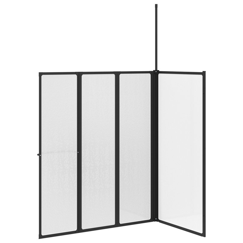 Aart 1200mm W x 1370mm H Folding / Bi-Fold Framed Tub Door with Glass